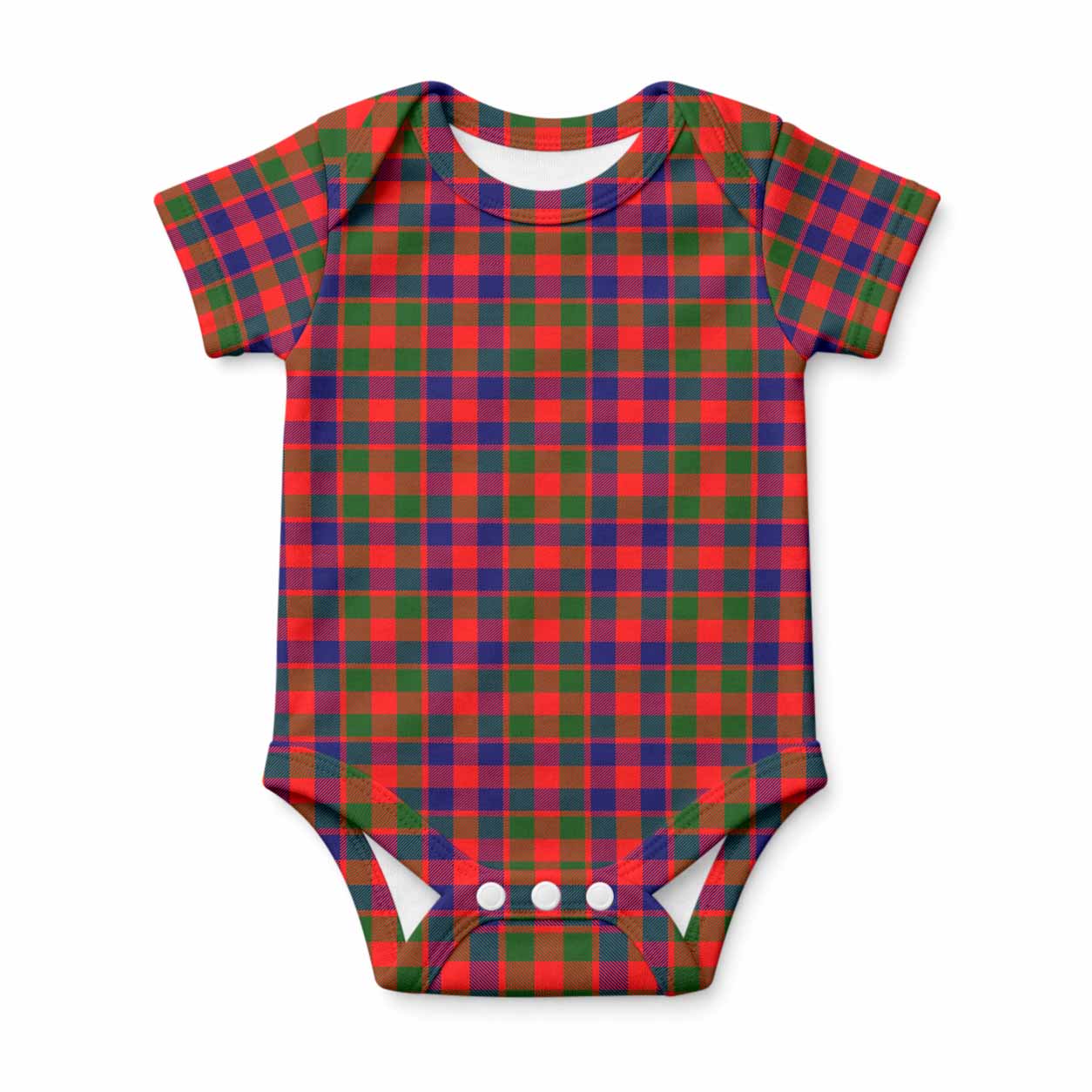 MacGowan (McGowan) Tartan Baby Onesie , Plaid Infant Bodysuit for Boys & Girls (0-24M), Snap Closure Newborn Romper for Holiday & Photoshoot