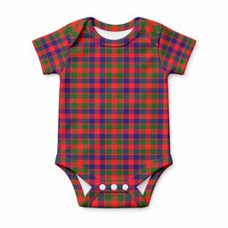 MacGowan (McGowan) Tartan Baby Onesie , Plaid Infant Bodysuit for Boys & Girls (0-24M), Snap Closure Newborn Romper for Holiday & Photoshoot