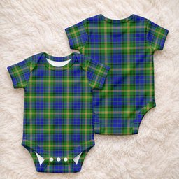 Maitland Tartan Baby Onesie , Plaid Infant Bodysuit for Boys & Girls (0-24M), Snap Closure Newborn Romper for Holiday & Photoshoot