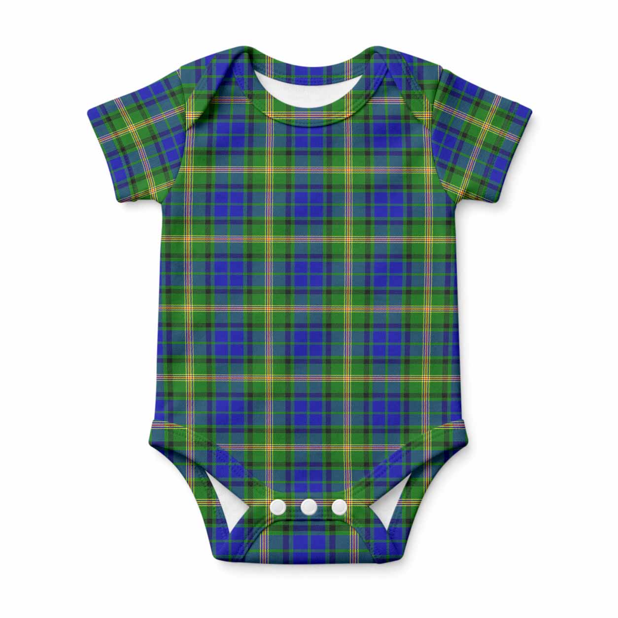 Maitland Tartan Baby Onesie , Plaid Infant Bodysuit for Boys & Girls (0-24M), Snap Closure Newborn Romper for Holiday & Photoshoot