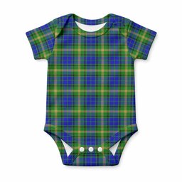 Maitland Tartan Baby Onesie , Plaid Infant Bodysuit for Boys & Girls (0-24M), Snap Closure Newborn Romper for Holiday & Photoshoot