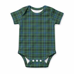O'Connor Tartan Baby Onesie , Plaid Infant Bodysuit for Boys & Girls (0-24M), Snap Closure Newborn Romper for Holiday & Photoshoot