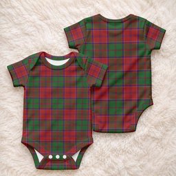 Grant Tartan Baby Onesie , Plaid Infant Bodysuit for Boys & Girls (0-24M), Snap Closure Newborn Romper for Holiday & Photoshoot
