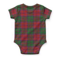 Grant Tartan Baby Onesie , Plaid Infant Bodysuit for Boys & Girls (0-24M), Snap Closure Newborn Romper for Holiday & Photoshoot