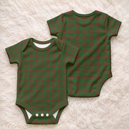 Menzies Tartan Baby Onesie , Plaid Infant Bodysuit for Boys & Girls (0-24M), Snap Closure Newborn Romper for Holiday & Photoshoot