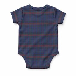 Hughes of Wales Tartan Baby Onesie , Plaid Infant Bodysuit for Boys & Girls (0-24M), Snap Closure Newborn Romper for Holiday & Photoshoot