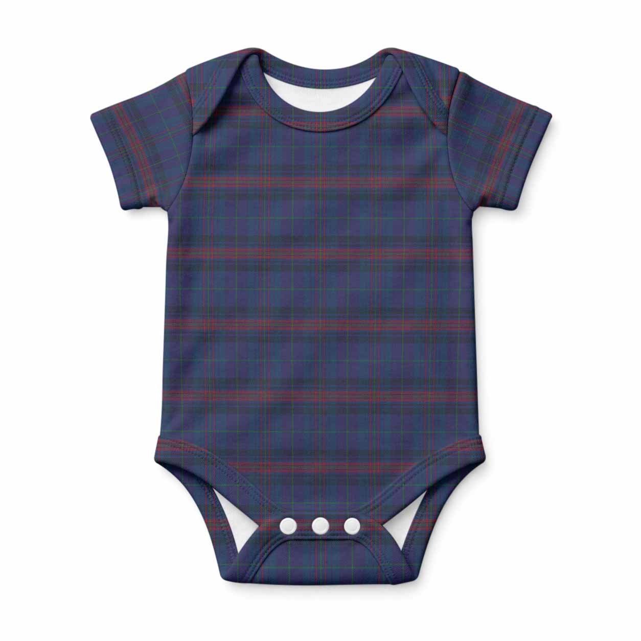 Hughes of Wales Tartan Baby Onesie , Plaid Infant Bodysuit for Boys & Girls (0-24M), Snap Closure Newborn Romper for Holiday & Photoshoot