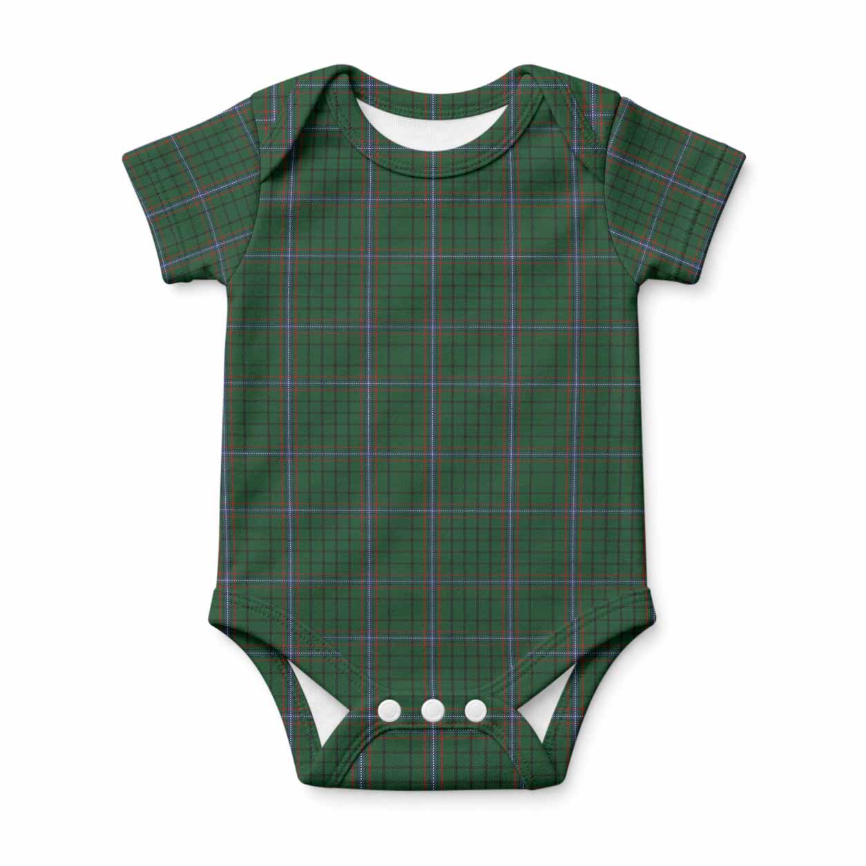 MacRae (McRae) Tartan Baby Onesie , Plaid Infant Bodysuit for Boys & Girls (0-24M), Snap Closure Newborn Romper for Holiday & Photoshoot