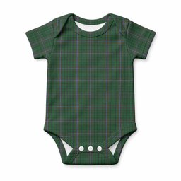 MacRae (McRae) Tartan Baby Onesie , Plaid Infant Bodysuit for Boys & Girls (0-24M), Snap Closure Newborn Romper for Holiday & Photoshoot