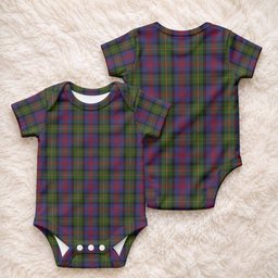 MacLennan (McLennan) Tartan Baby Onesie , Plaid Infant Bodysuit for Boys & Girls (0-24M), Snap Closure Newborn Romper for Holiday & Photoshoot