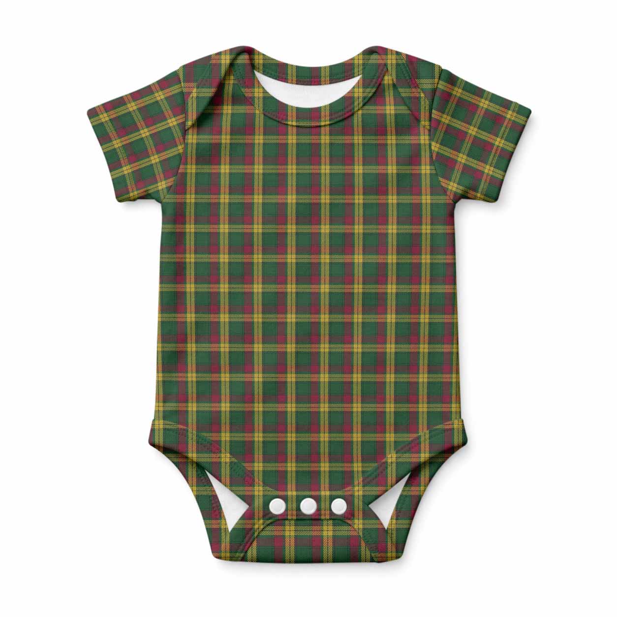 MacMillan (McMillan) Tartan Baby Onesie , Plaid Infant Bodysuit for Boys & Girls (0-24M), Snap Closure Newborn Romper for Holiday & Photoshoot