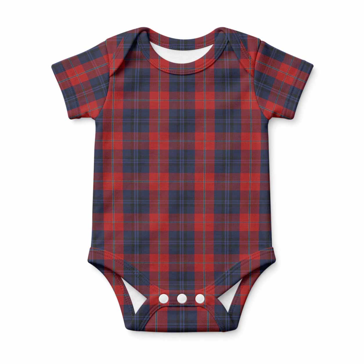 McKnight Tartan Baby Onesie , Plaid Infant Bodysuit for Boys & Girls (0-24M), Snap Closure Newborn Romper for Holiday & Photoshoot