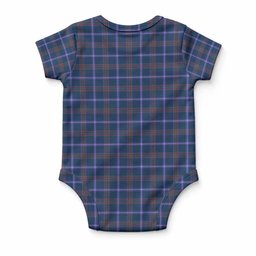 Jewish Tartan Baby Onesie , Plaid Infant Bodysuit for Boys & Girls (0-24M), Snap Closure Newborn Romper for Holiday & Photoshoot