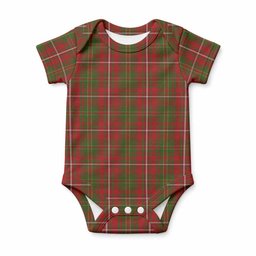 Hay Tartan Baby Onesie , Plaid Infant Bodysuit for Boys & Girls (0-24M), Snap Closure Newborn Romper for Holiday & Photoshoot