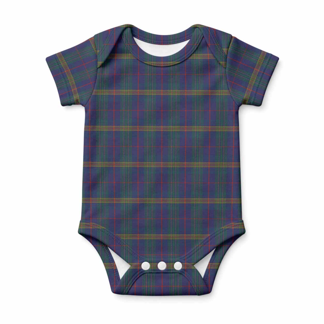 Jenkins of Wales Tartan Baby Onesie , Plaid Infant Bodysuit for Boys & Girls (0-24M), Snap Closure Newborn Romper for Holiday & Photoshoot