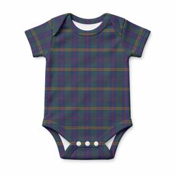 Jenkins of Wales Tartan Baby Onesie , Plaid Infant Bodysuit for Boys & Girls (0-24M), Snap Closure Newborn Romper for Holiday & Photoshoot
