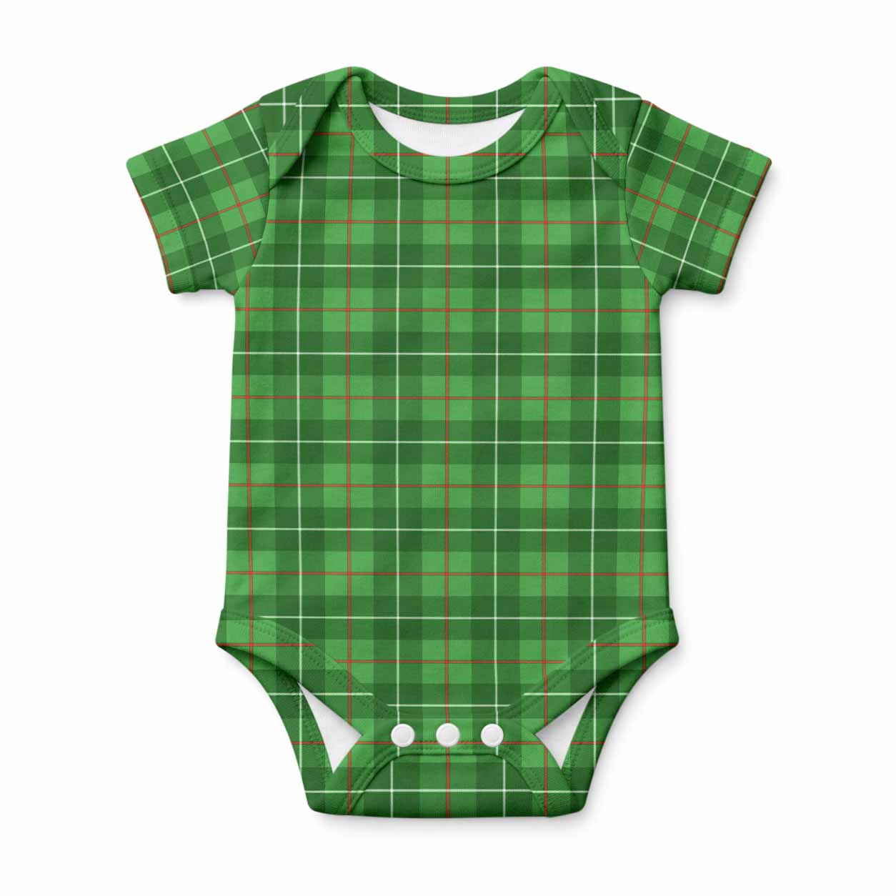 Galloway Tartan Baby Onesie , Plaid Infant Bodysuit for Boys & Girls (0-24M), Snap Closure Newborn Romper for Holiday & Photoshoot