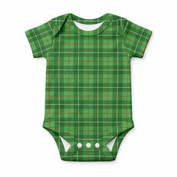 Galloway Tartan Baby Onesie , Plaid Infant Bodysuit for Boys & Girls (0-24M), Snap Closure Newborn Romper for Holiday & Photoshoot
