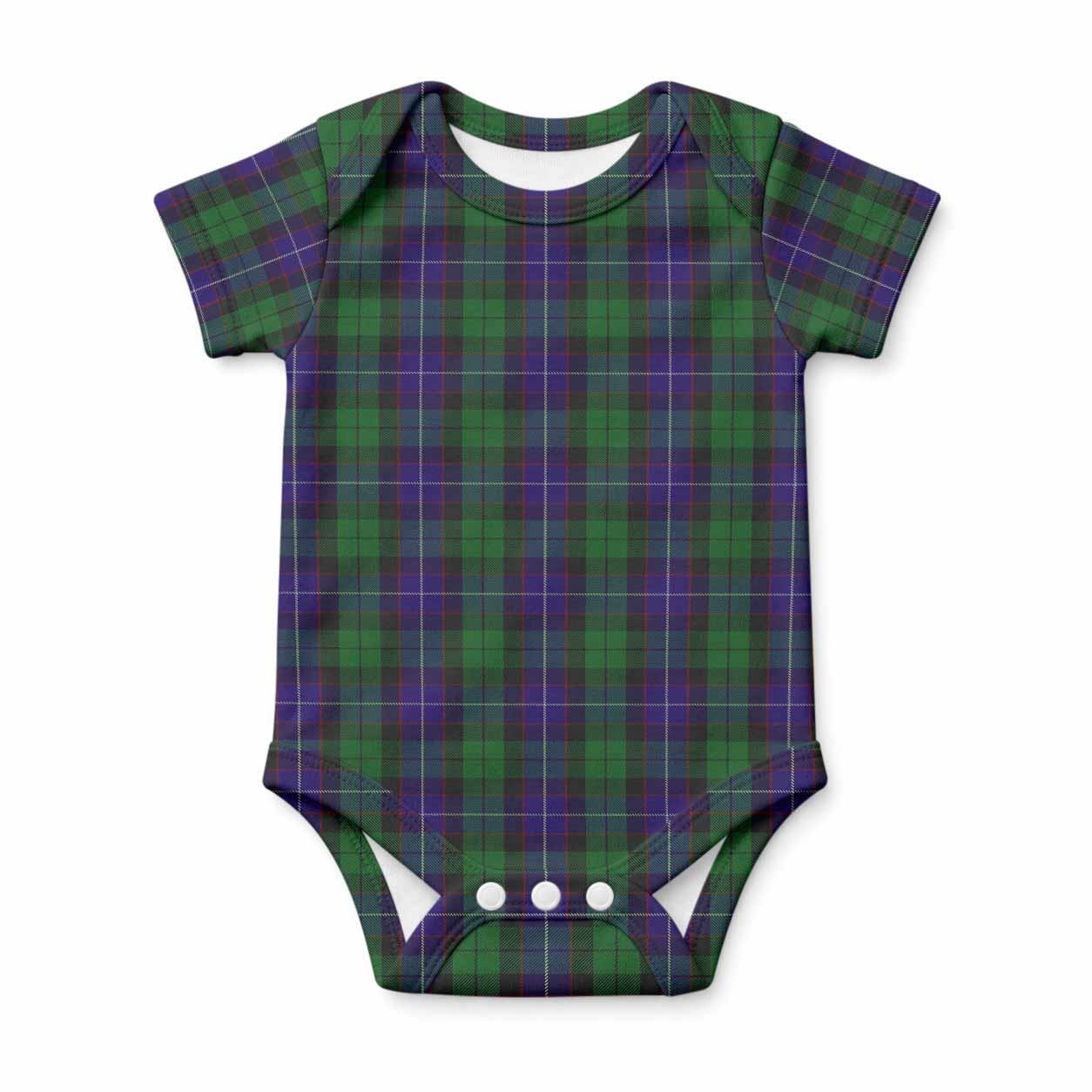 Mitchell Tartan Baby Onesie , Plaid Infant Bodysuit for Boys & Girls (0-24M), Snap Closure Newborn Romper for Holiday & Photoshoot