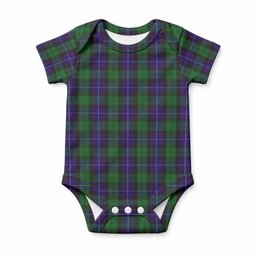 Mitchell Tartan Baby Onesie , Plaid Infant Bodysuit for Boys & Girls (0-24M), Snap Closure Newborn Romper for Holiday & Photoshoot