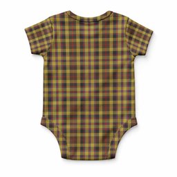 Jardine Tartan Baby Onesie , Plaid Infant Bodysuit for Boys & Girls (0-24M), Snap Closure Newborn Romper for Holiday & Photoshoot