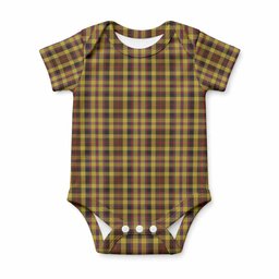 Jardine Tartan Baby Onesie , Plaid Infant Bodysuit for Boys & Girls (0-24M), Snap Closure Newborn Romper for Holiday & Photoshoot