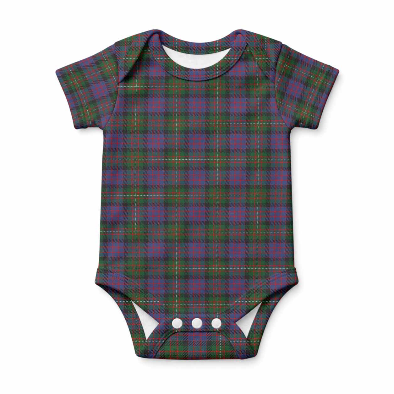 MacDonell (McDonell) Tartan Baby Onesie , Plaid Infant Bodysuit for Boys & Girls (0-24M), Snap Closure Newborn Romper for Holiday & Photoshoot