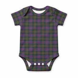 MacDonell (McDonell) Tartan Baby Onesie , Plaid Infant Bodysuit for Boys & Girls (0-24M), Snap Closure Newborn Romper for Holiday & Photoshoot