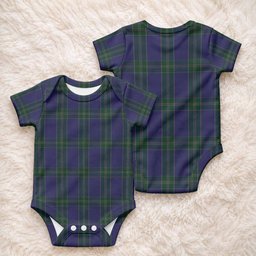 Lewis of Wales Tartan Baby Onesie , Plaid Infant Bodysuit for Boys & Girls (0-24M), Snap Closure Newborn Romper for Holiday & Photoshoot