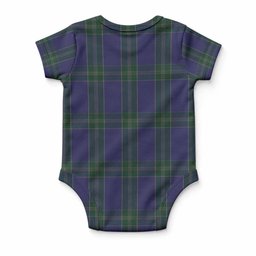 Lewis of Wales Tartan Baby Onesie , Plaid Infant Bodysuit for Boys & Girls (0-24M), Snap Closure Newborn Romper for Holiday & Photoshoot