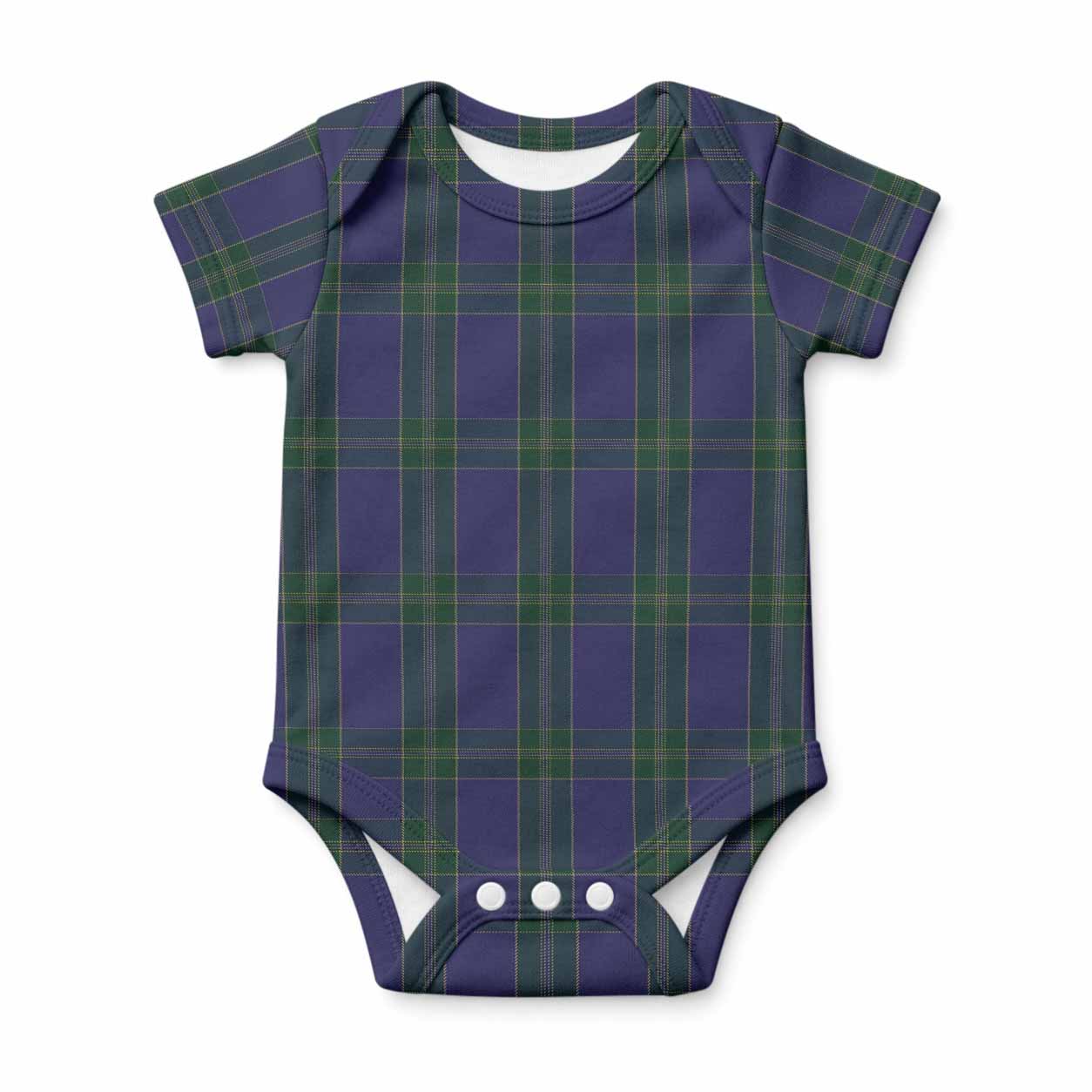 Lewis of Wales Tartan Baby Onesie , Plaid Infant Bodysuit for Boys & Girls (0-24M), Snap Closure Newborn Romper for Holiday & Photoshoot