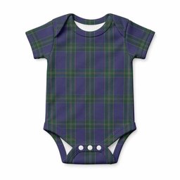 Lewis of Wales Tartan Baby Onesie , Plaid Infant Bodysuit for Boys & Girls (0-24M), Snap Closure Newborn Romper for Holiday & Photoshoot