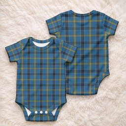Laing Tartan Baby Onesie , Plaid Infant Bodysuit for Boys & Girls (0-24M), Snap Closure Newborn Romper for Holiday & Photoshoot