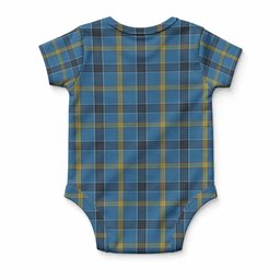Laing Tartan Baby Onesie , Plaid Infant Bodysuit for Boys & Girls (0-24M), Snap Closure Newborn Romper for Holiday & Photoshoot