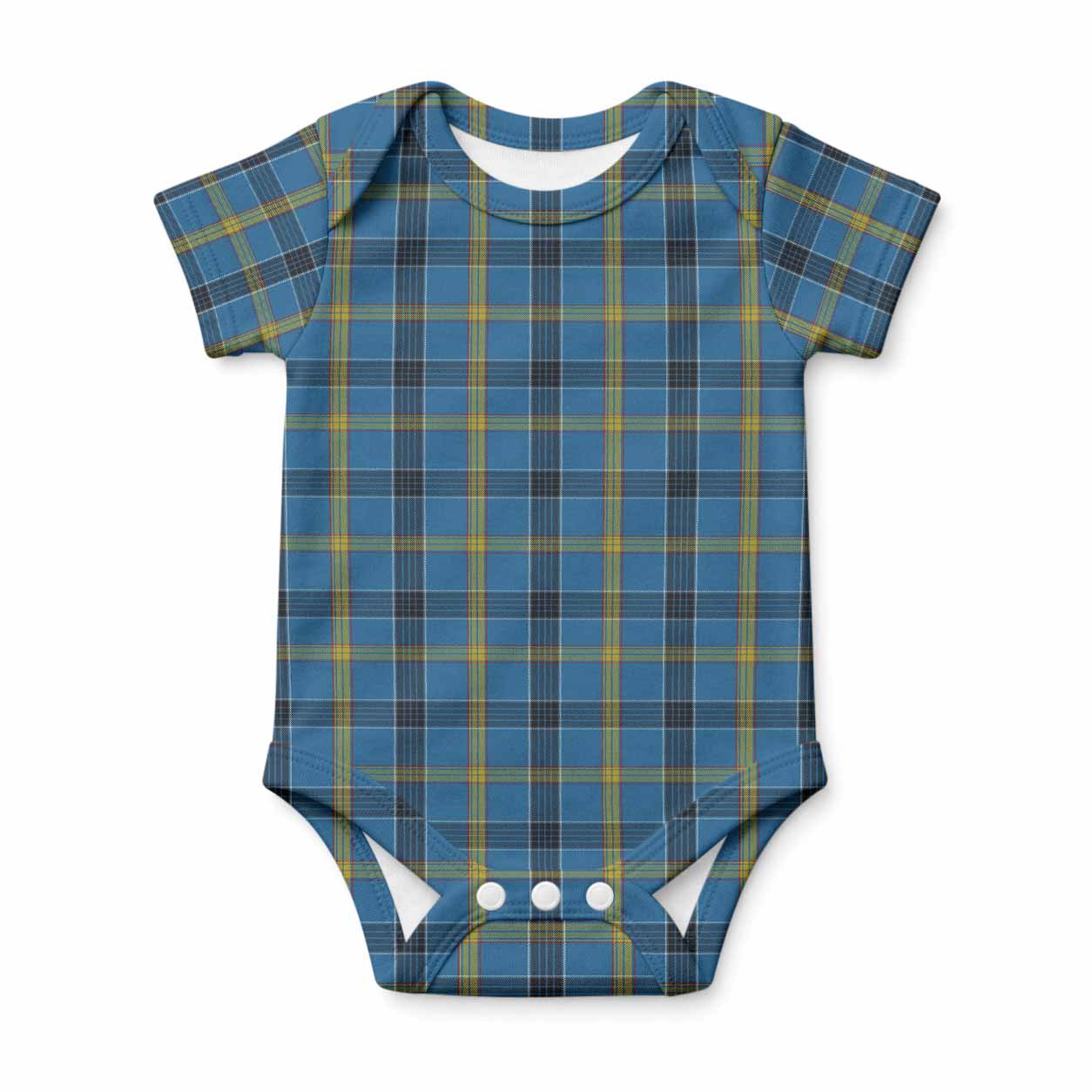 Laing Tartan Baby Onesie , Plaid Infant Bodysuit for Boys & Girls (0-24M), Snap Closure Newborn Romper for Holiday & Photoshoot