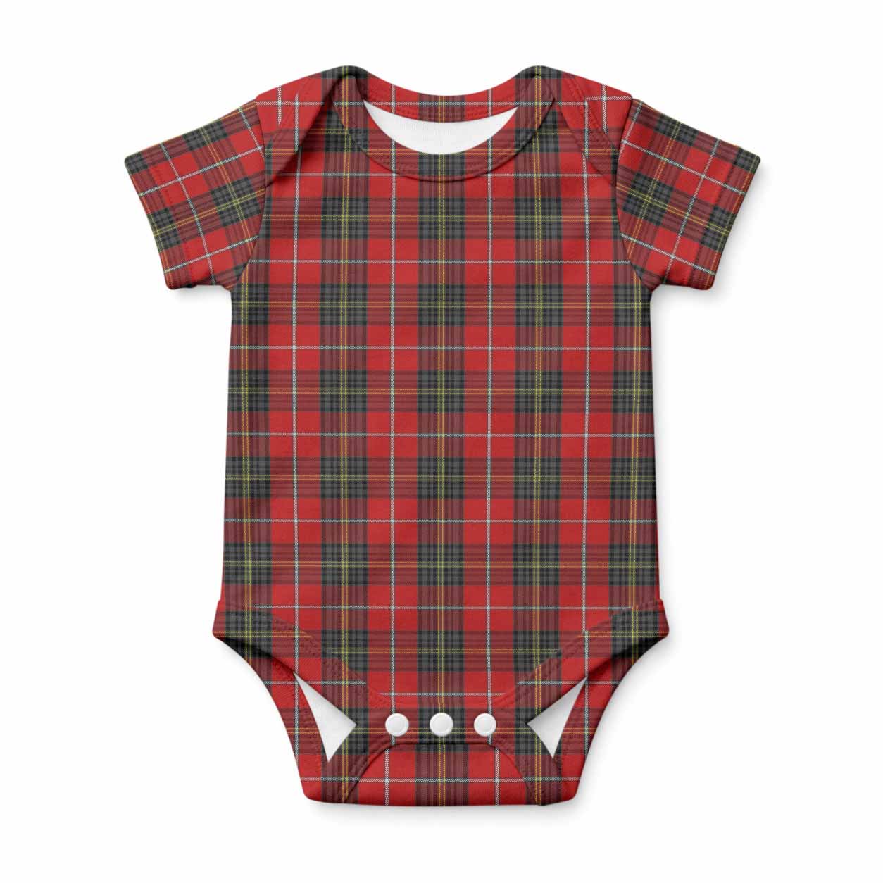 Orr Tartan Baby Onesie , Plaid Infant Bodysuit for Boys & Girls (0-24M), Snap Closure Newborn Romper for Holiday & Photoshoot