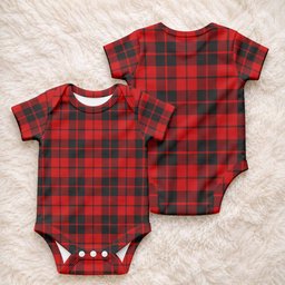 Hogg (Hog) Tartan Baby Onesie , Plaid Infant Bodysuit for Boys & Girls (0-24M), Snap Closure Newborn Romper for Holiday & Photoshoot