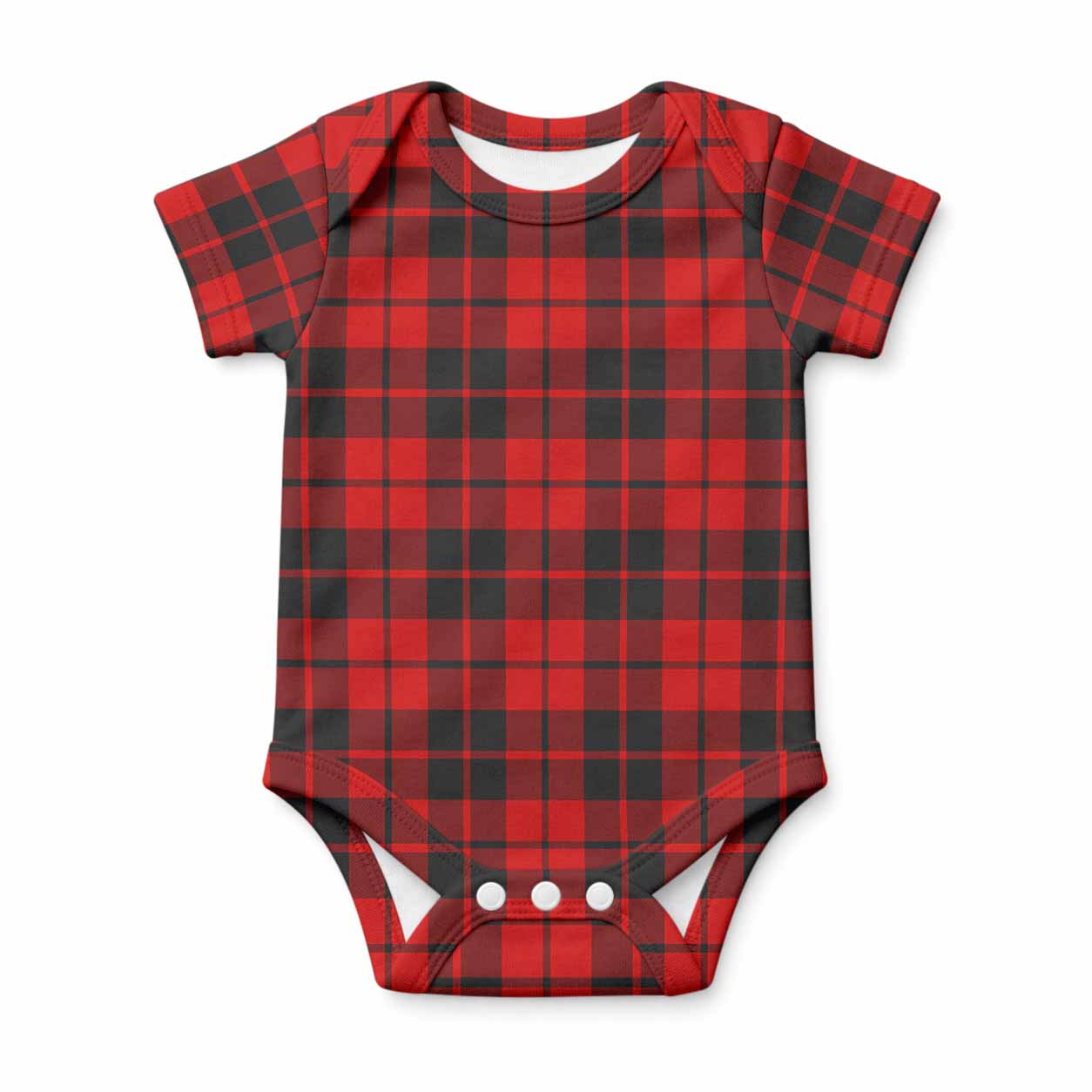 Hogg (Hog) Tartan Baby Onesie , Plaid Infant Bodysuit for Boys & Girls (0-24M), Snap Closure Newborn Romper for Holiday & Photoshoot