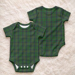 Kennedy Tartan Baby Onesie , Plaid Infant Bodysuit for Boys & Girls (0-24M), Snap Closure Newborn Romper for Holiday & Photoshoot