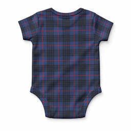 Morgan Tartan Baby Onesie , Plaid Infant Bodysuit for Boys & Girls (0-24M), Snap Closure Newborn Romper for Holiday & Photoshoot