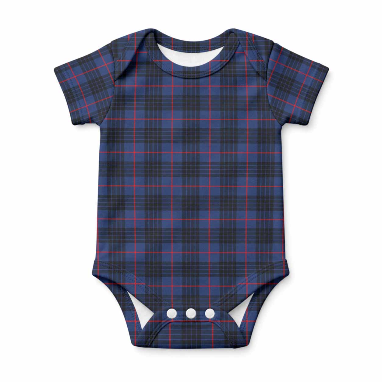 Morgan Tartan Baby Onesie , Plaid Infant Bodysuit for Boys & Girls (0-24M), Snap Closure Newborn Romper for Holiday & Photoshoot
