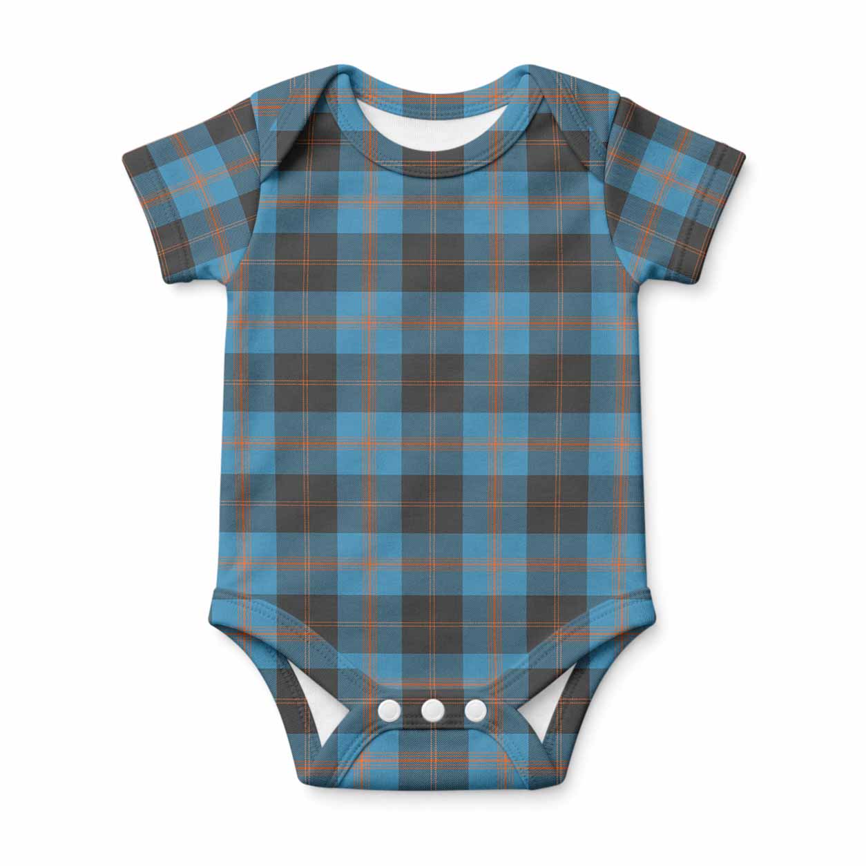 Horsburgh Tartan Baby Onesie , Plaid Infant Bodysuit for Boys & Girls (0-24M), Snap Closure Newborn Romper for Holiday & Photoshoot