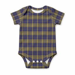 Morris of Wales Tartan Baby Onesie , Plaid Infant Bodysuit for Boys & Girls (0-24M), Snap Closure Newborn Romper for Holiday & Photoshoot