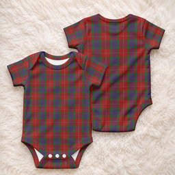 Fraser Tartan Baby Onesie , Plaid Infant Bodysuit for Boys & Girls (0-24M), Snap Closure Newborn Romper for Holiday & Photoshoot