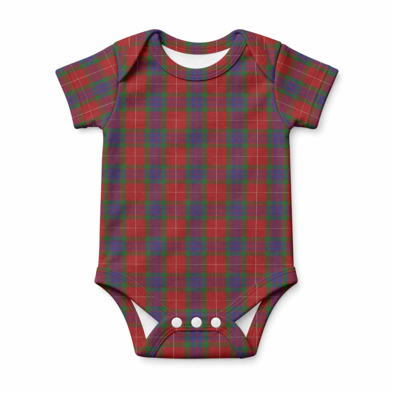 Fraser Tartan Baby Onesie , Plaid Infant Bodysuit for Boys & Girls (0-24M), Snap Closure Newborn Romper for Holiday & Photoshoot