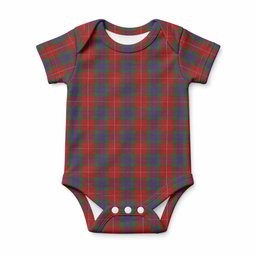 Fraser Tartan Baby Onesie , Plaid Infant Bodysuit for Boys & Girls (0-24M), Snap Closure Newborn Romper for Holiday & Photoshoot