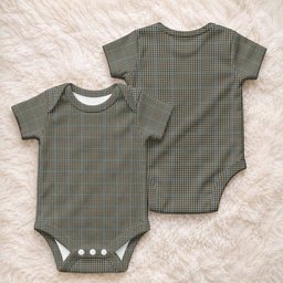 Haig Tartan Baby Onesie , Plaid Infant Bodysuit for Boys & Girls (0-24M), Snap Closure Newborn Romper for Holiday & Photoshoot