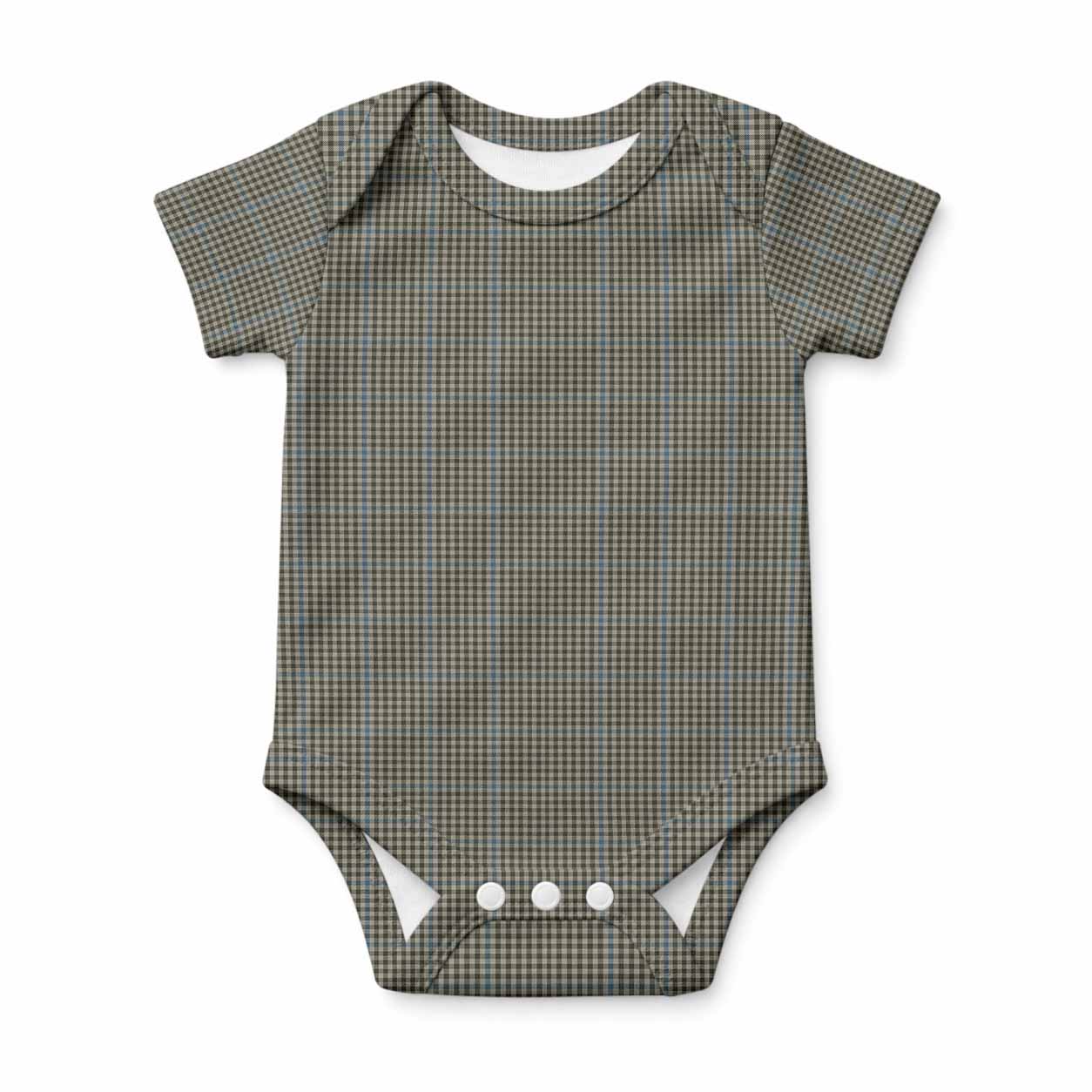 Haig Tartan Baby Onesie , Plaid Infant Bodysuit for Boys & Girls (0-24M), Snap Closure Newborn Romper for Holiday & Photoshoot