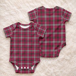 Little Tartan Baby Onesie , Plaid Infant Bodysuit for Boys & Girls (0-24M), Snap Closure Newborn Romper for Holiday & Photoshoot