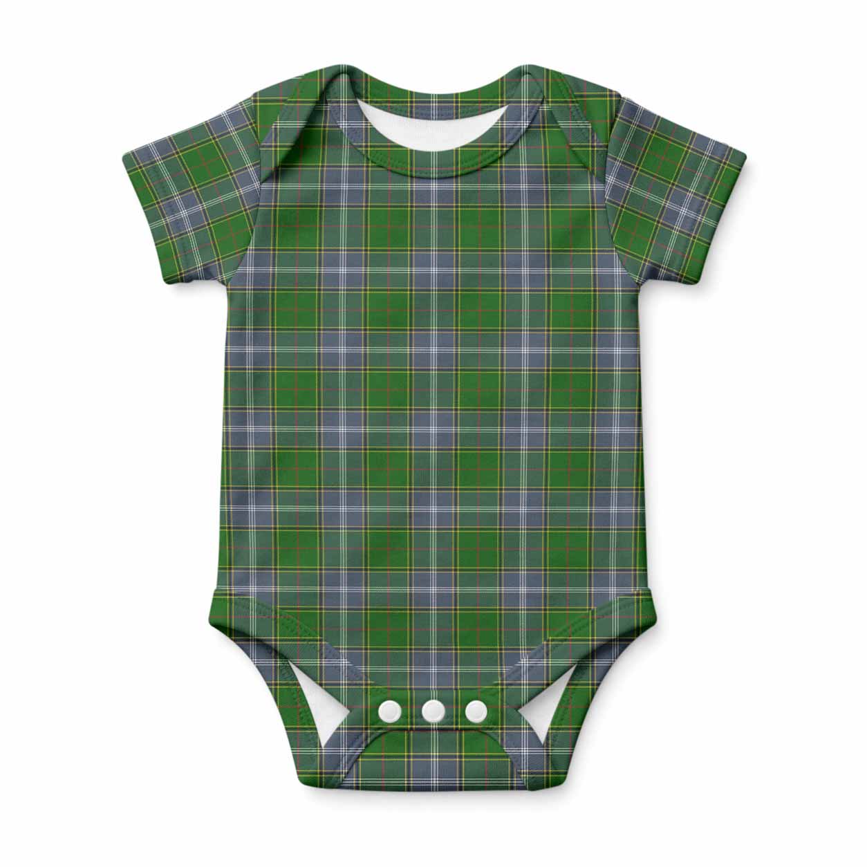 Pringle Tartan Baby Onesie , Plaid Infant Bodysuit for Boys & Girls (0-24M), Snap Closure Newborn Romper for Holiday & Photoshoot